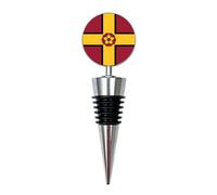 Northamptonshire County Flag Wine Bottle Stopper | English County Pride Gift | Handcrafted Wine Saver for County Supporters & Heritage Lovers