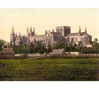 Northamptonshire Peterborough Cathedral from South A4 Photo
