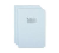 Northbooks A5 Blue Notebooks Graph Square Grid (Pack of 3), Sustainably Sourced Premium Papers Made with Pride in USA, Minimal, Natural, Portable, Classy, Flexible Design for Lists, Work, School, WFH
