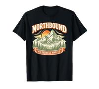 Northbound Wilderness Awaits Vintage Mountain Adventure T-Shirt