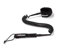 Northcore Surfing and Watersports Accessories - 10FT SUP Stand Up Paddle Boarding Coiled Leash/Strap - Black