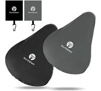 Northdeer 2 Pack Saddle Cover Waterproof with Storage Bag, Lightweight Rain & Dust Resistant Cover for Bicycle Saddle Bike Seat (Black/Grey)