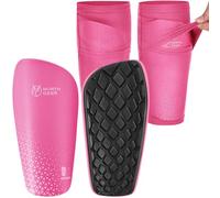 Northdeer Boys Football Shin Guards incl. Sleeves with Optimized Insert Pocket - Northdeer Protective Shin Pads for Kids Men Boys (Pink M)