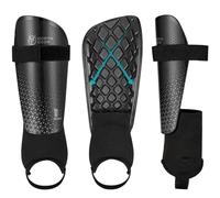 Northdeer Boys Football Shin Pads with Ankle Protection Adults (Black XL)