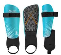 Northdeer Boys Football Shin Pads with Ankle Protection Adults (Blue XL)