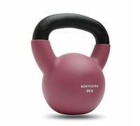 NORTHERN Dusk Pink Coated Cast Iron Kettlebell, 4kg-12kg Strength Training Weight, Flat Base, Durable Non-Slip Grip Kettle Bells for Fitness, Cross Training, Strength & Conditioning (8kg)
