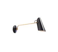 Northern Birdy Swing wall light, black/brass