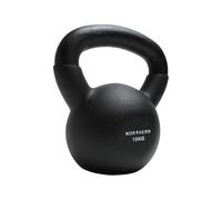 NORTHERN Black Neoprene Coated Cast Iron Kettlebell, 4kg-12kg Strength Training Weight, Flat Base, Durable Non-Slip Grip Kettle Bells for Fitness, Cross Training, Strength & Conditioning (10kg)
