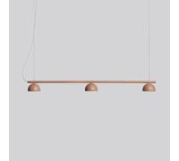 Northern Blush LED pendant light, 3-bulb, round