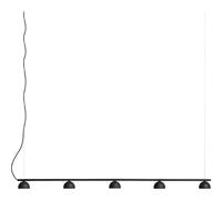 Northern Blush Rail 5 ceiling lamp Black matte