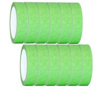 NORTHERN BROTHERS 12 Rolls Masking Tape for Painting - 25mm x 20m Green Painters Tape Painting Tapes Decorators Tapes for Artist Indoor & Outdoor Decorating For Sharp Lines, DIY Craft Adhesive Tape