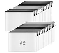 NORTHERN BROTHERS A5 Plastic Wallets Folder Small Zip Wallet Pouch Zipped Wallets Puzzle Ziplock Bags Zipper File Bag for School Office Travel- 24PCS Black