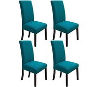 NORTHERN BROTHERS Dining Chair Covers Stretch Chair Slipcovers, Removable Washable Parsons Kitchen Chair Covers Set of 4, Teal