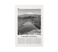 Northern California Black And White, USA City Travel Landscape Canvas Art Wall Decor Posters Home Bar Restaurant Garage Cafe Logo Gift 16x24inch(40x60cm)