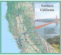 Northern California Physical Wall Map A1 84x59cm - Laminated