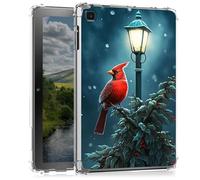 Northern Cardinal Bird Clear Tablet Case for Samsung Galaxy Tab S6 Lite 10.4 inch 2022 (SM-P613/P619)/2020 (SM-P610/P615),Transparent Slim TPU Back Shockproof Shell Cover for Galaxy Tab S6 Lite