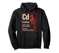 Northern Cardinal Cd Element Atomic Mass One Red Flash Pullover Hoodie