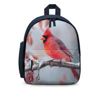 Northern Cardinal on Snow Branches Mini Backpack Lightweight Shoulder Bag Blue-style