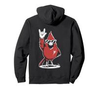 Northern Cardinal Redbird Punk Rock Rocker Heavy Metal Pullover Hoodie