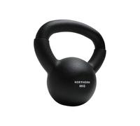 NORTHERN Cast Iron Kettlebell - Black Neoprene Coated Weight 4kg-12kg with Flat Base & Non-Slip Grip for Strength Training, Cross Training & Home Gym Workouts