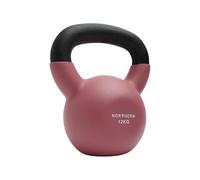 NORTHERN Cast Iron Kettlebell - Dusk Pink Neoprene Coated Weight 4kg-12kg with Flat Base & Non-Slip Grip for Strength Training, Cross Training & Home Gym Workouts