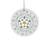 Northern Christmas Tree Ornament, Bauble, Lancashire or Yorkshire Rose Tree Decorations (Yorkshire Christmas)