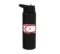 Northern Cypriot Flag Northern Cyprus Stainless Steel Insulated Water Bottle