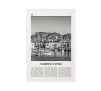 Northern Cyprus Black And White City Travel Landscape Canvas Modern Poster Wall Art Prints Paintings Living Room Bedroom Decor 24x36inch(60x90cm)