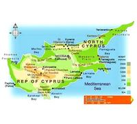 NORTHERN CYPRUS MAP REFRIDGERATOR MAGNET