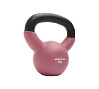 NORTHERN Dusk Pink Coated Cast Iron Kettlebell, 4kg-12kg Strength Training Weight, Flat Base, Durable Non-Slip Grip Kettle Bells for Fitness, Cross Training, Strength & Conditioning (4kg)