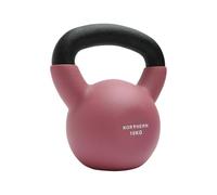 NORTHERN Dusk Pink Coated Cast Iron Kettlebell, 4kg-12kg Strength Training Weight, Flat Base, Durable Non-Slip Grip Kettle Bells for Fitness, Cross Training, Strength & Conditioning (10kg)