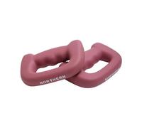NORTHERN Dusk Pink Hand Dumbbells Pair, D-Shaped Boxing Exercise Weights 0.5kg-4kg, Home Gym Strength Training Weights for Fitness, Aerobics, Yoga & Toning (2 x 2kg)