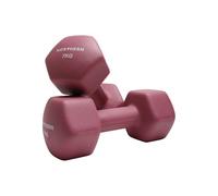 Northern Dusk Pink Neoprene Hex Dumbbells Pair, 1kg-8kg Hand Weights for Home Gym Strength Training, Non-Slip Hexagonal Dumbbells for Fitness, Aerobics, Yoga & Toning