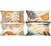 Northern Europe Cushion Covers 30x50 Modern And Simple Outdoor Cushions Soft Set of 4 Rectangle Decorative Pillows with Smooth Invisible Zip for Livingroom Outdoor Patio Garden Bench Home Decor 3f-249