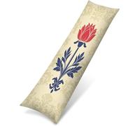 Northern Europe Cushion Covers 50 x 150 cm Side Sleeper Pillow Cover Flower Pattern Design Waterproof Velvet Pillow Cases Double-Sided Printing for Bedroom Livingroom Bed, Gifts for Women, Model1702