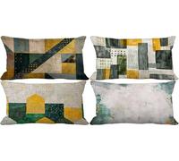 Northern Europe Cushion Covers 50 x 80 Outdoor Cushions Soft Set of 4 Rectangle Decorative Pillows Cover Abstract Pattern Design with Invisible Zip Livingroom Sofa Home Decor, Gifts for Women f-q5Y