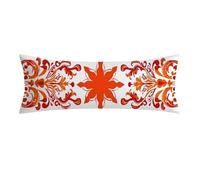 Northern Europe Cushion Covers, Long Body Pillow Cover 35 x 105cm Large Super Soft Velvet Flower Bolster Cushion with Invisible Zipper Double-Sided Printing Long Pillow Case for Side Sleepers 0E-18