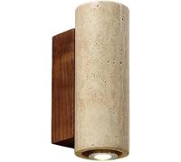 Northern Europe Retro Yellow Travertine Wall Lamp Light E26/E27 Base Wall Sconces Personality Bedroom Bedside Dining Room Wall Light for Room Aisle Kitchen Study Bar Corridor,A6.5 * 23Cm/A6.5 * 16Cm