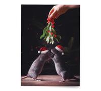 Northern Exposure 12 Funny Christmas Cards with Envelopes, Mistletoe Mice