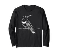 Northern Flicker Line Art Birdwatcher Long Sleeve T-Shirt