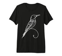 Northern Flicker Line Art Birdwatcher Premium T-Shirt
