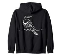 Northern Flicker Line Art Birdwatcher Zip Hoodie