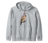 Northern Flicker Woodpecker Birdwatching Zip Hoodie