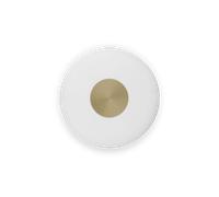 Northern - Glint Wall Lamp Small Opal White/Brass - Brushed Brass