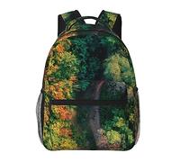 Northern Hardwood Forest Printed Laptop Backpack Fashion Lightweight Ergonomic Backpacks Casual Travel Daypack For Women Men, Black, One Size