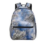 Northern Hardwood Forest Printed Laptop Backpack Fashion Lightweight Ergonomic Backpacks Casual Travel Daypack For Women Men, Black, One Size