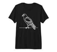 Northern Harrier Line Art Birdwatcher Premium T-Shirt