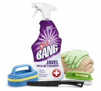 Northern Heights Bathroom Cleaning Bundle - 6 Piece Hygiene Kit with Cillit Bang Bleach & Hygiene Cleaner 750ml, Grout Brush, Scrub Brush, Sponge, Microfibre Cloth & Cleaning Gloves