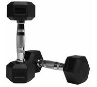 Dumbbells Set Heavy Weights Hex Dumbell Set Hexagonal Rubber Dumbbell with Metal Handles Anti-Rolling for Weight Lifting Bodybuilding Exercise Workout Strength Training Home Gym 2.5kg-30kg Pairs Sets
