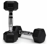 Northern Hex Dumbbell Set Rubber Heavy Weights with Metal Handles Anti-Rolling for Weight Lifting Bodybuilding Exercise Workout Strength Training Home Gym 1kg-50kg Pairs Sets (4KG x2 Dumbbells)